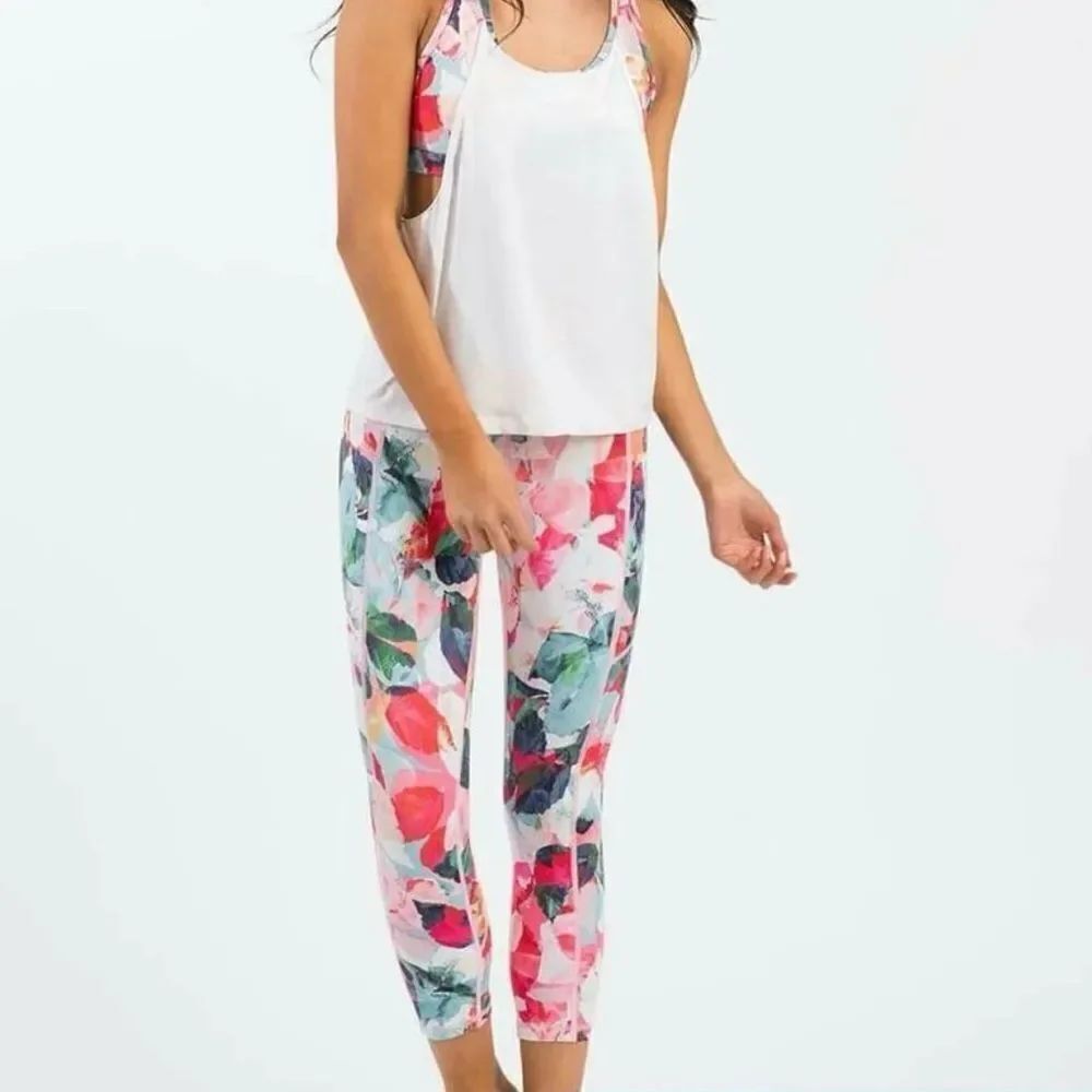 Zyia floral active leggings women’s size 8 to 10